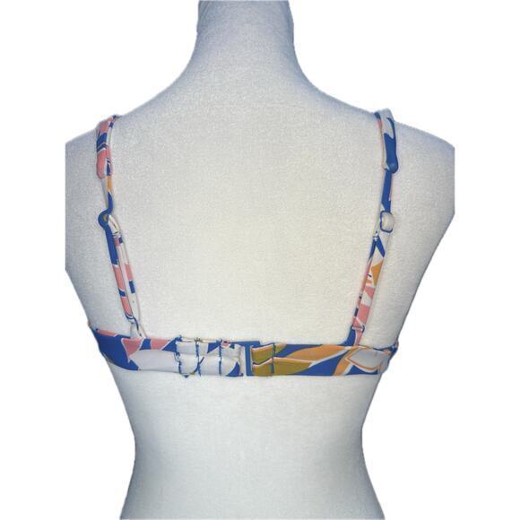 Volcom Hot Tropics Underwire Bikini Top XS Floral True Blue Swimwear‎ NWT - Picture 3 of 8